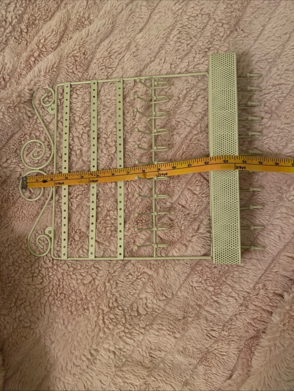 Wall-Mounted Jewelry Organizer in Light Cream